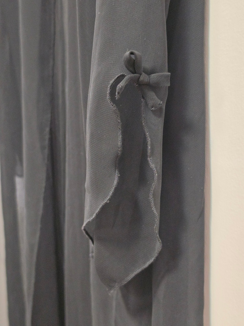 Versailles Sheer Black Long Robe Cover-Up - Picture 4 of 9